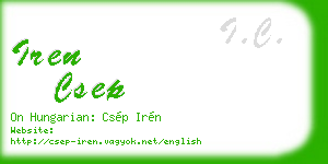 iren csep business card